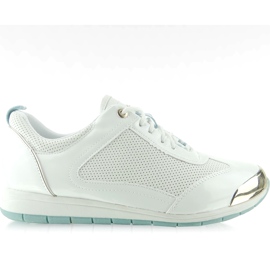 Scarpe sportive con un piatto bianco Y621 giallo