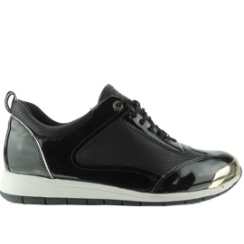 Scarpe sportive con piastra Y621 Black giallo nero