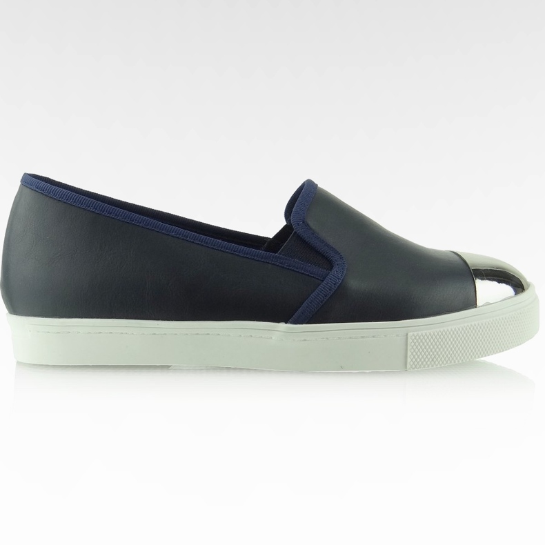 Slip-on con badge sulle punte Y632 Navy blu navy