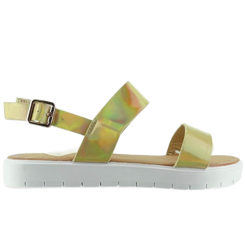 Sandali su suola sportiva LC-7 oro multicolore giallo