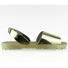 Sandali stile specchio T-9117 Beige giallo