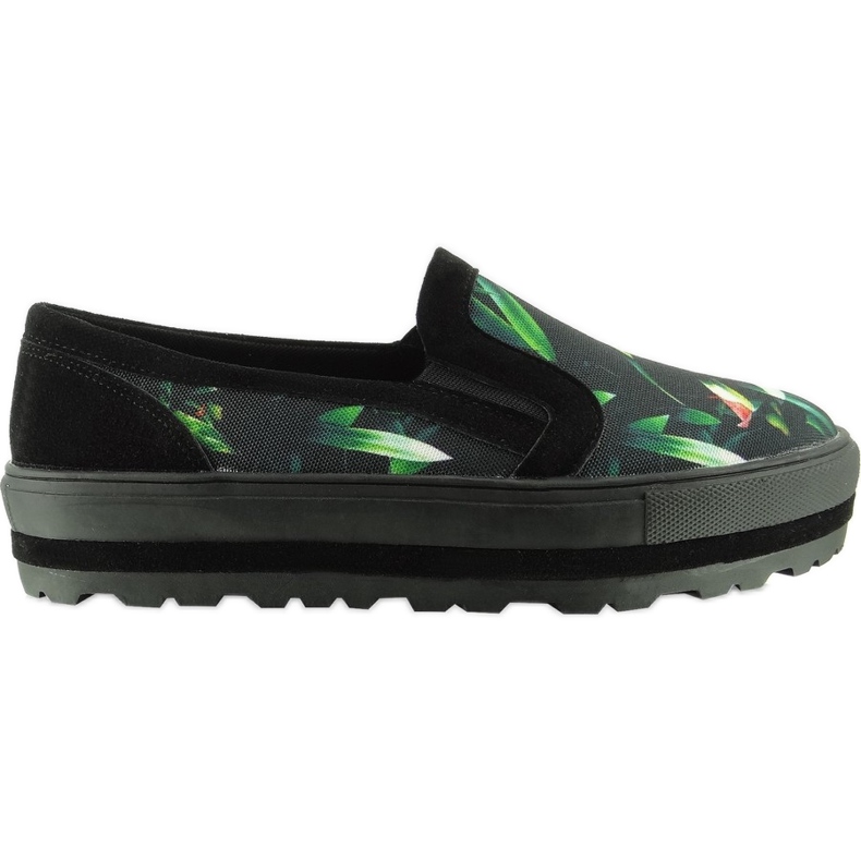 Slip on nuovo stile A947 nero multicolore verde
