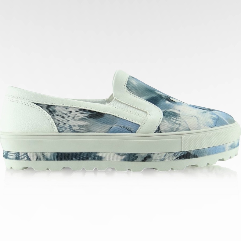 Slip sul nuovo stile A947 bianco bianca blu grigio