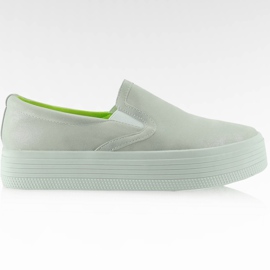 Slip on su una suola alta E408 argento grigio