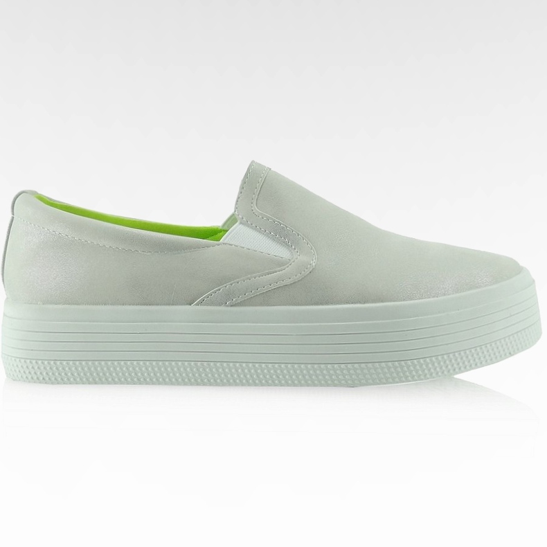 Slip on su una suola alta E408 argento grigio