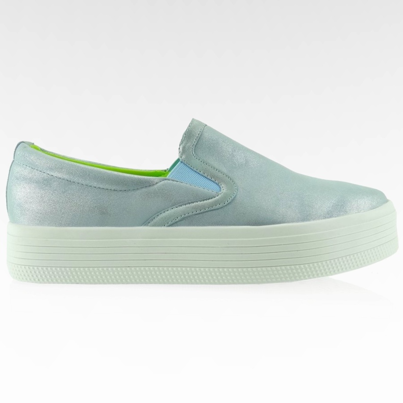 Slip su blu con suola alta