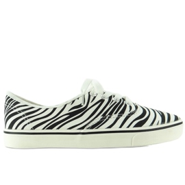 Sneakers con lacci K-75 Zebra nero bianca