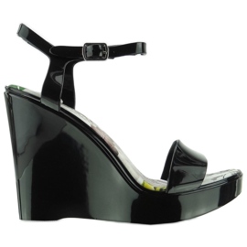 Sandali con zeppa Meliski PT-5201 Nero