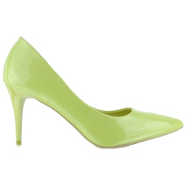 Décolleté a stiletto un comodo tacco Giallo multicolore