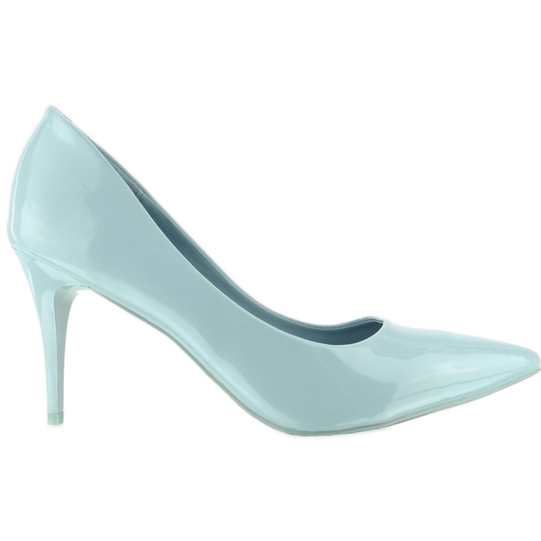 Décolleté comode tacco E421 Blu