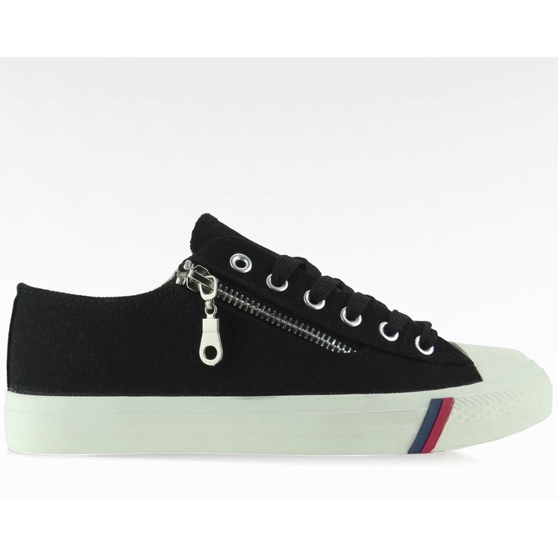 Sneakers in tela classiche D583 nere nero