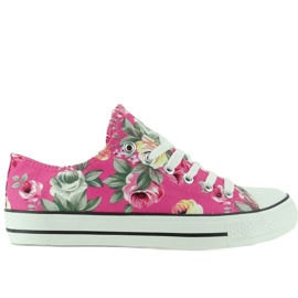 H-03A Sneakers a fiori Rose Red rosa