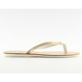 Infradito, suola bianca, LS-76 Beige