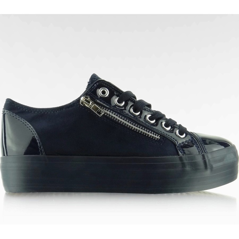Sneakers con suola alta YDB-27 Granat blu navy