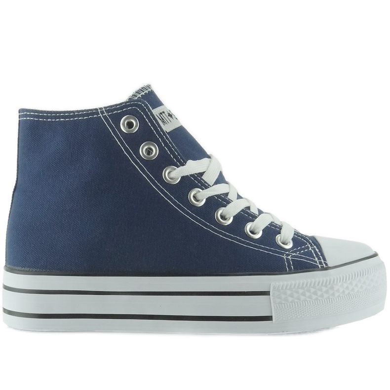Sneakers blu navy con doppia suola