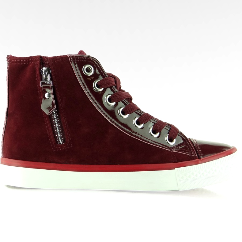 Sneaker in velluto di BKA-88 Wine Red multicolore