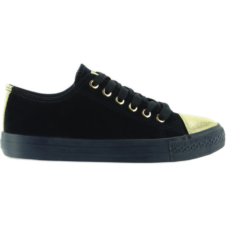 Sneakers in camoscio con punte blu scuro dorate blu navy giallo