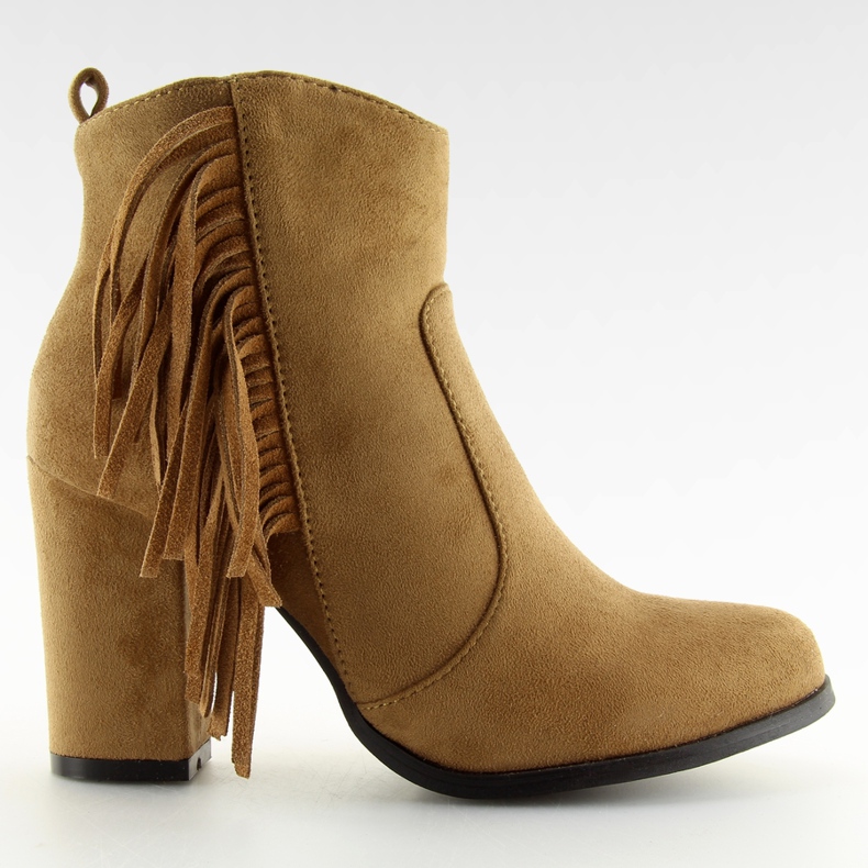 Stivali da cowboy con frange A-238 Cammello marrone