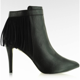 Stivaletti con frange NY-32 Nero