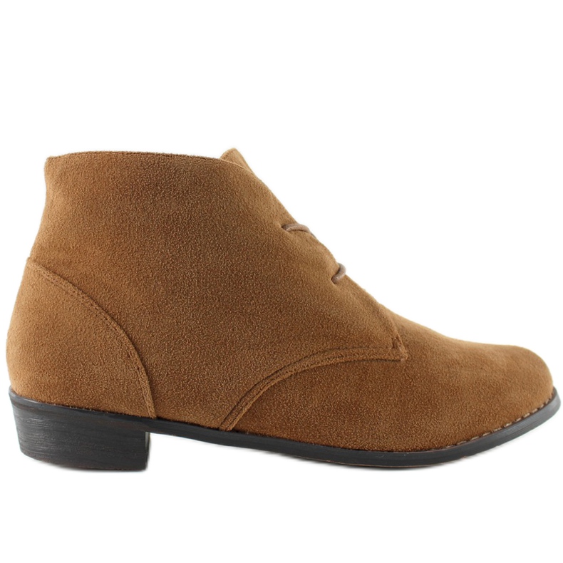 Scarpe stringate in camoscio A-27 Camel marrone