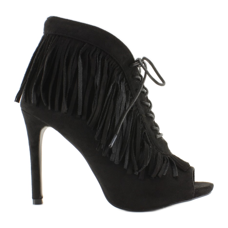 Stivali stringati Open Styl Boho 11015 nero
