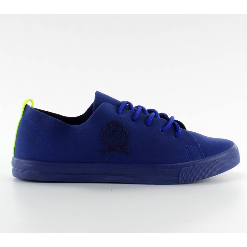 Sneaker con una striscia al neon blu scuro multicolore