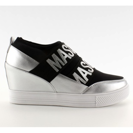 Sneakers con zeppa JK11P Argento grigio nero bianco