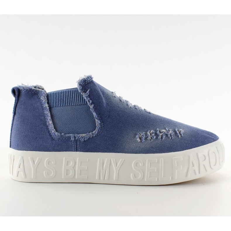 Sneakers alte con scritta L.Blue in rilievo