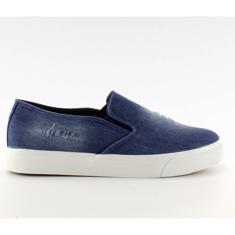 Sneakers slip-on in denim K-89 D. blu blu navy
