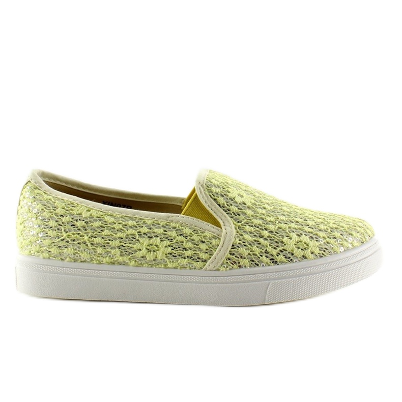 Slip-on in pizzo pastelli XIN07P Giallo