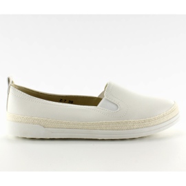 Slip-on con lino stringa Z-7 bianco bianca