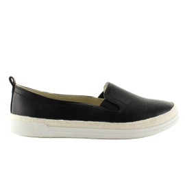 Slip-on con cordino in lino Z-7 Nero