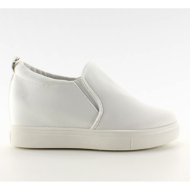 Zeppa slip-on in tessuto 6-6 bianco