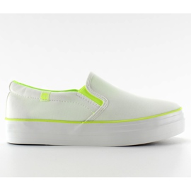 Slipony su doppia suola GF-41 Bianco bianca