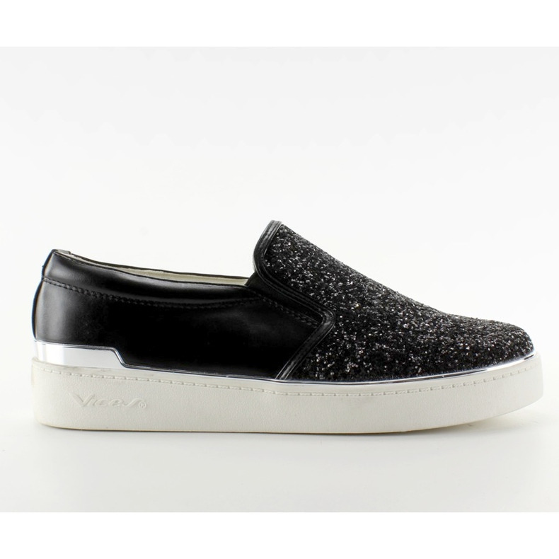 Elegante ed elegante slipony 788-26 Nero