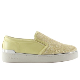 Elegante ed elegante slipony 788-26 Giallo