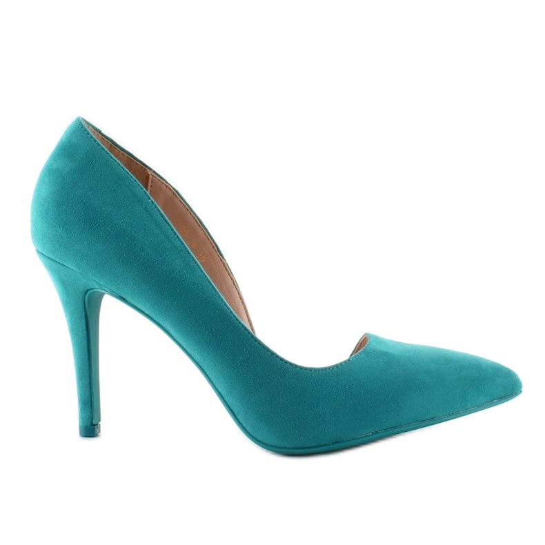 Tacchi alti in camoscio e suola nel colore 4006 multicolore blu