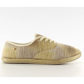 Eleganti sneakers beige oxford sfumate