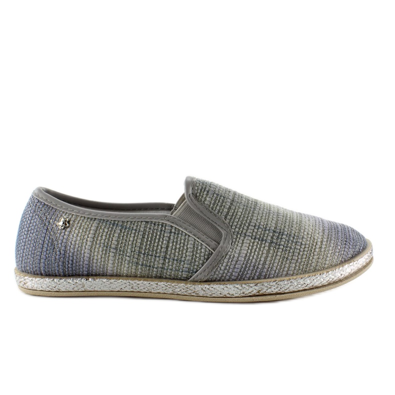 Eleganti sneakers slip-on grigie sfumate blu grigio