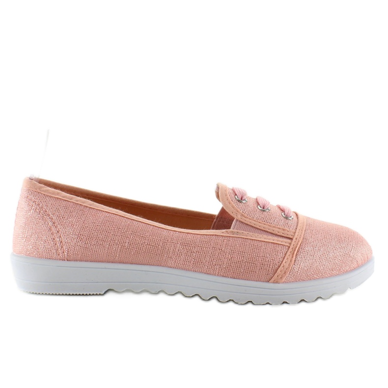Incantevoli sneakers rosa con lacci in punta