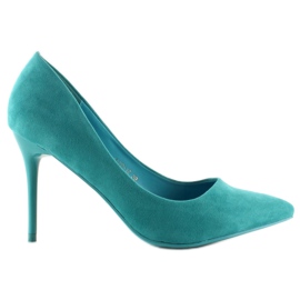 Décolleté su un comodo tacco 1029 L. Blu multicolore