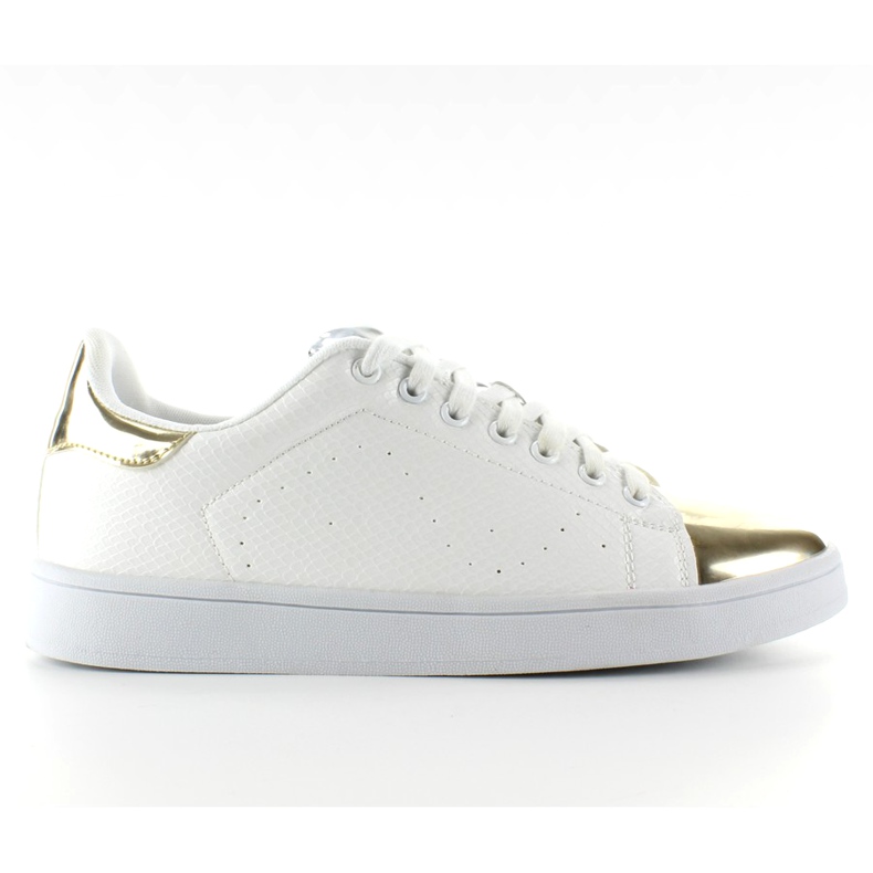 Sneakers con punte metalliche YP-01 Gold bianca giallo