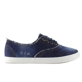 XIN11P Sneakers oxford in denim blu blu navy