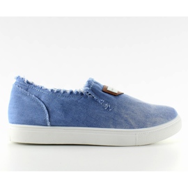 Slip-on in denim con stemma NB22 L. Blu