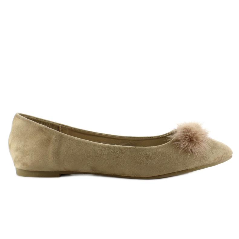 Ballerine con lanugine sulle punte JP39 Khaki cachi