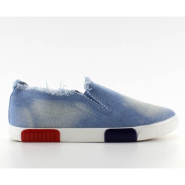 Sneakers con suola colorata colorata BL65 L. Blu