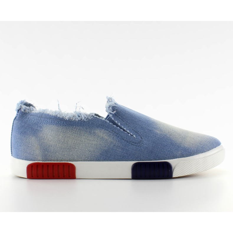 Sneakers con suola colorata colorata BL65 L. Blu