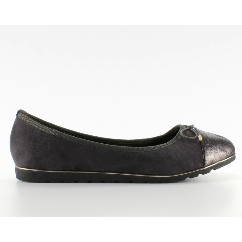 Ballerine in camoscio grigio metallizzato