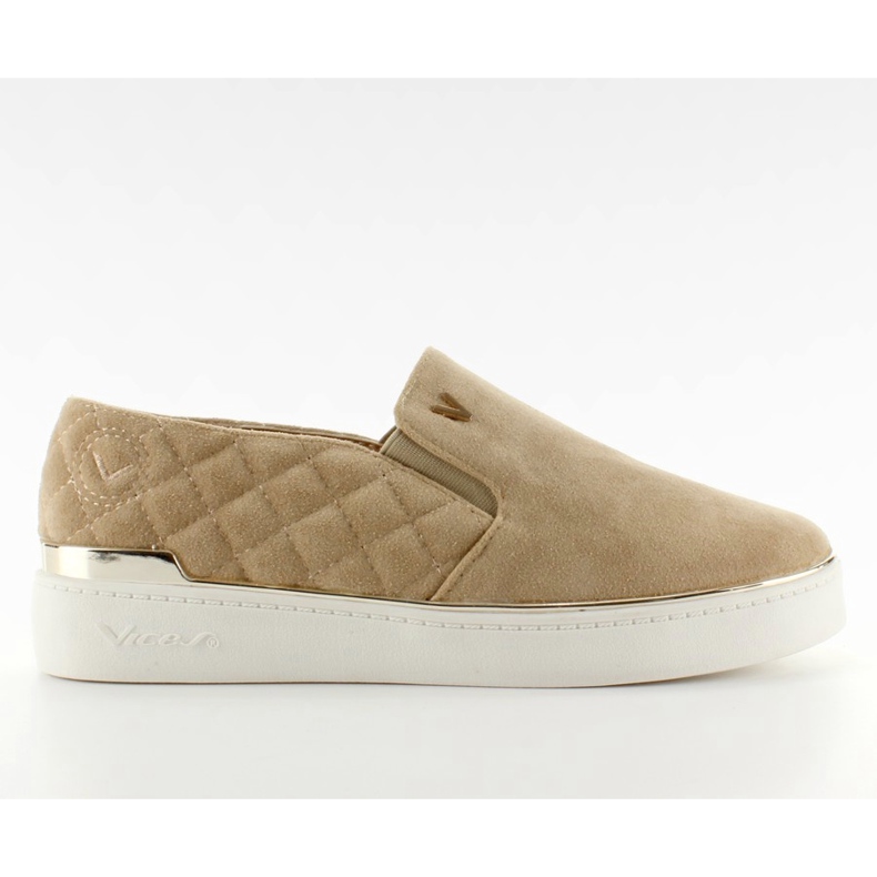 Sneakers slip-on in camoscio 7103 Beige