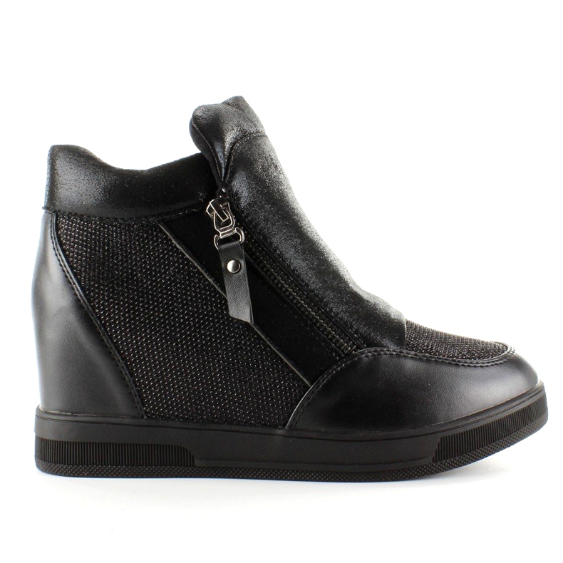 Sneakers su zeppa nascosta 2017-1 Nero